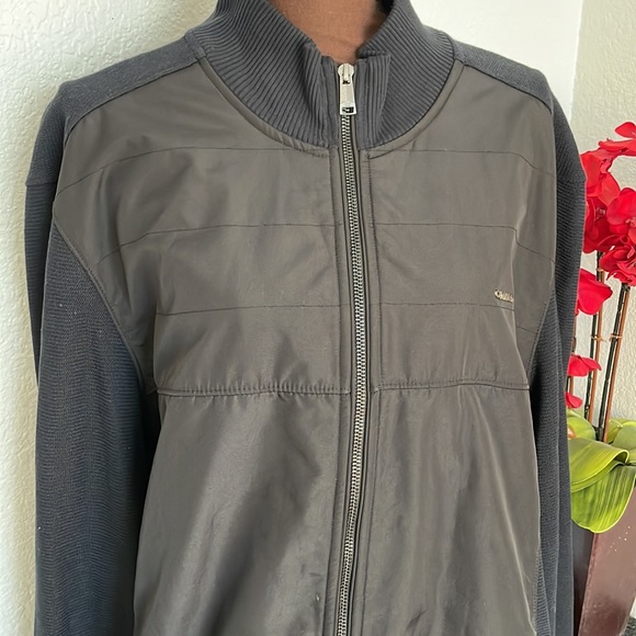 Calvin Klein Black Full Zip 100% Knit Cotton lightweight Jacket XL - Picture 2 of 6